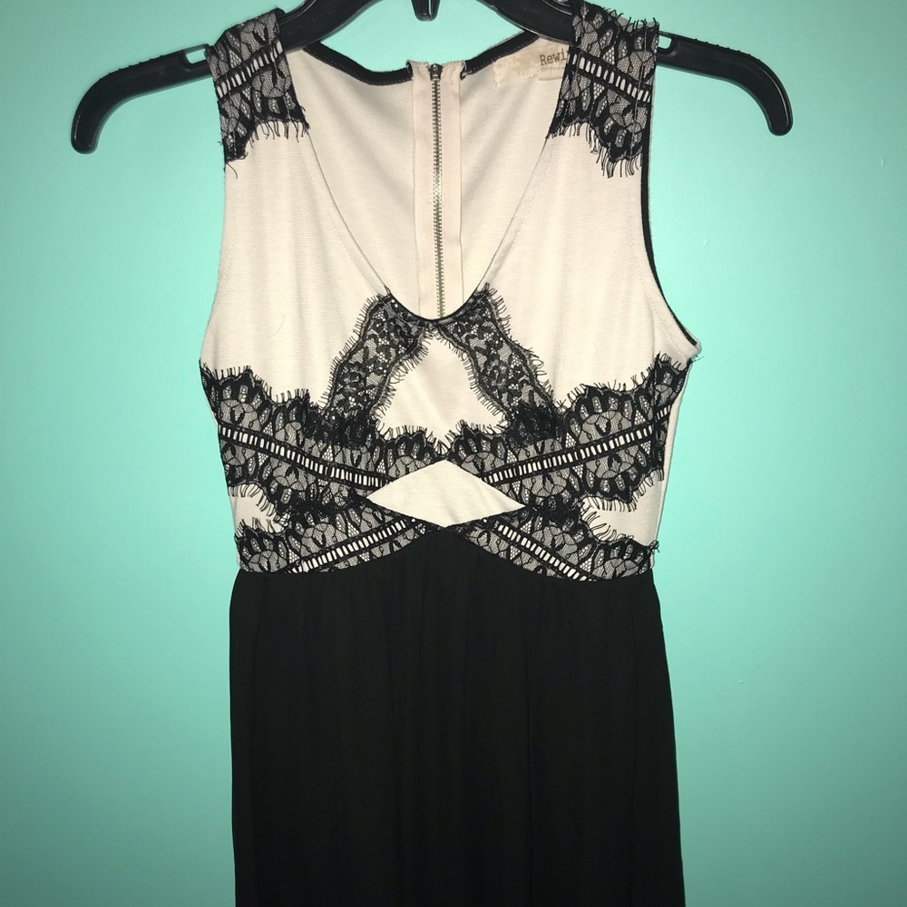Black and white formal dress